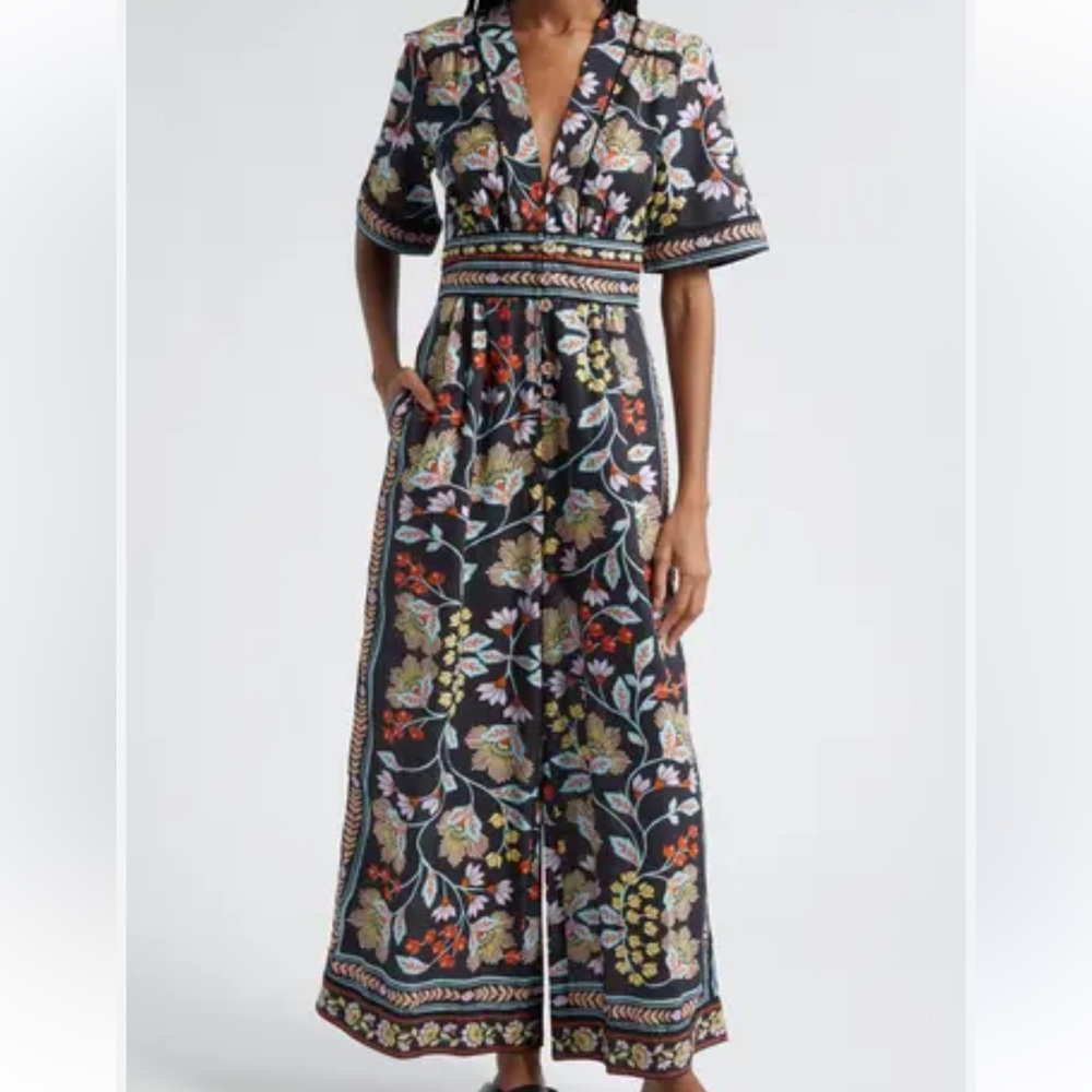 Farm Rio floral jumpsuit size large